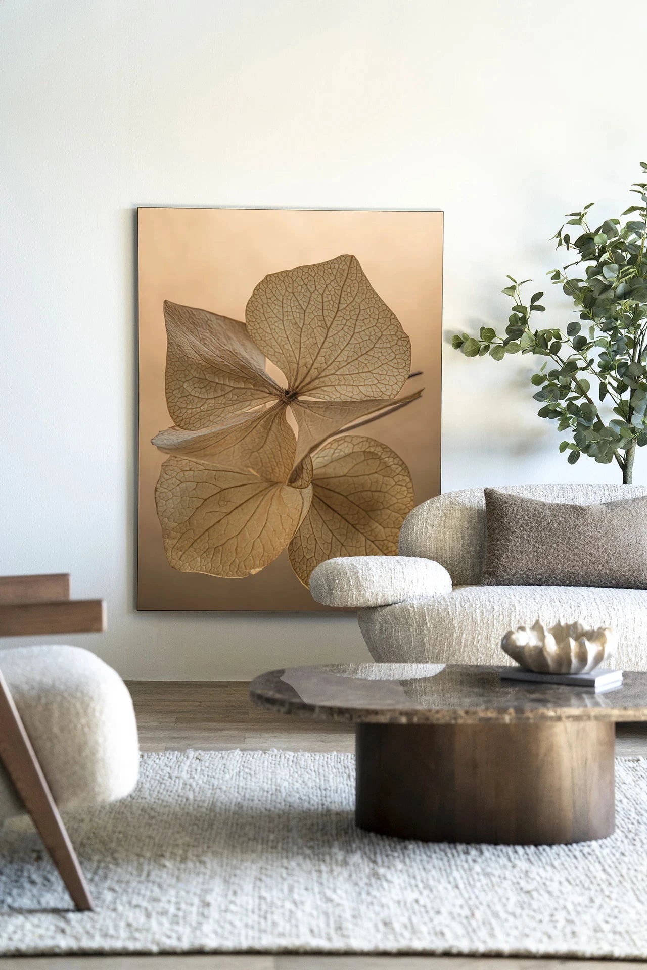 Leaf Me: Unfolded - Moderne Wanddecoratie | Artprint, Glass Art, Wandkleed by Urban Cotton