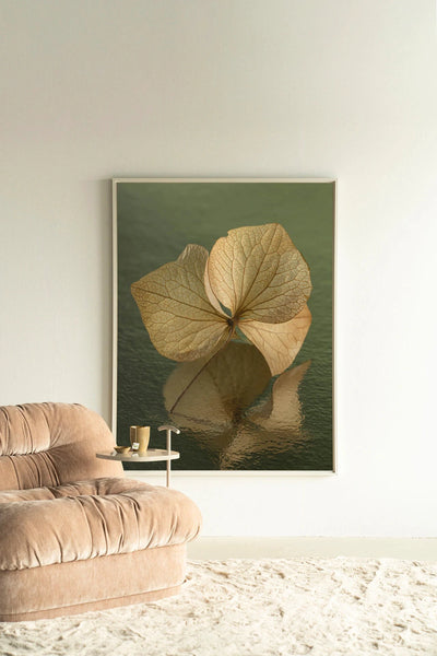 Leaf Me: In Reflection - Moderne Wanddecoratie | Artprint, Glass Art, Wandkleed by Urban Cotton