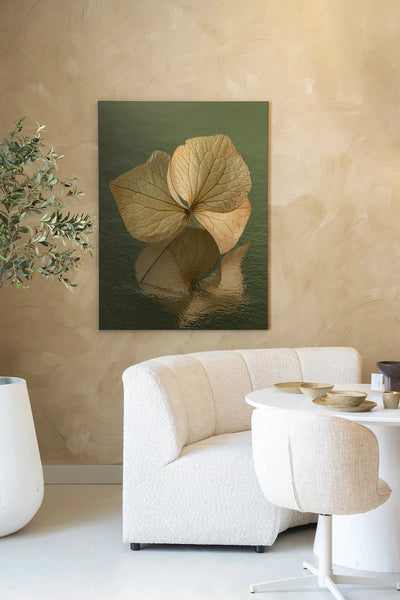 Leaf Me: In Reflection - Moderne Wanddecoratie | Artprint, Glass Art, Wandkleed by Urban Cotton