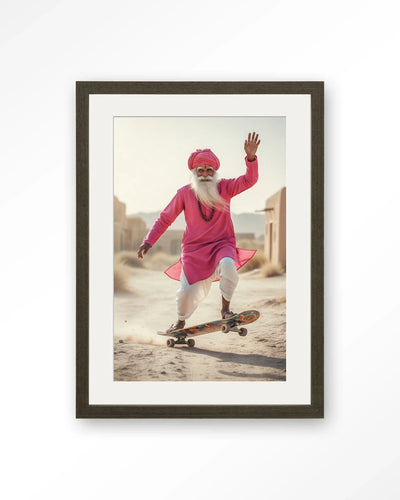 Skating Glory - Moderne Wanddecoratie | Artprint, Glass Art, Wandkleed by Urban Cotton
