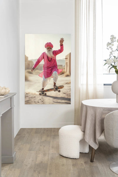 Skating Glory - Moderne Wanddecoratie | Artprint, Glass Art, Wandkleed by Urban Cotton
