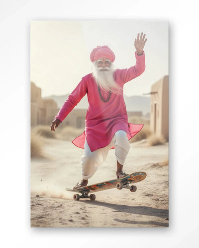 Skating Glory - Moderne Wanddecoratie | Artprint, Glass Art, Wandkleed by Urban Cotton