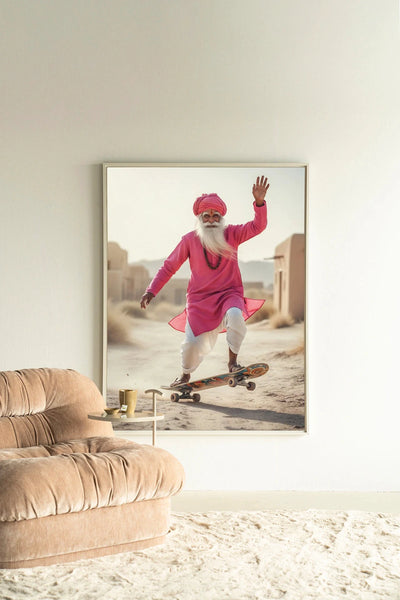 Skating Glory - Moderne Wanddecoratie | Artprint, Glass Art, Wandkleed by Urban Cotton