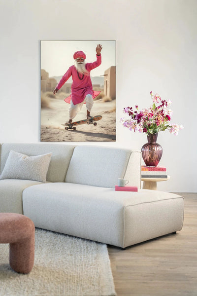 Skating Glory - Moderne Wanddecoratie | Artprint, Glass Art, Wandkleed by Urban Cotton
