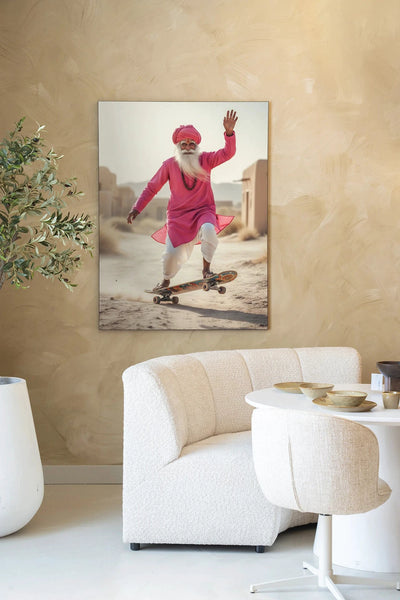 Skating Glory - Moderne Wanddecoratie | Artprint, Glass Art, Wandkleed by Urban Cotton