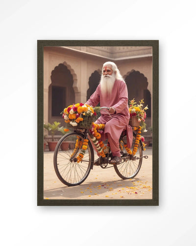 Flower Bike - Moderne Wanddecoratie | Artprint, Glass Art, Wandkleed by Urban Cotton