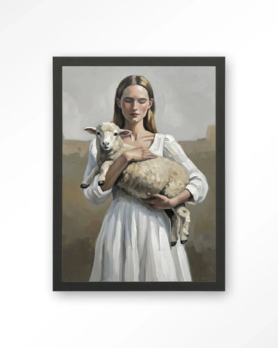 Baby Sheep - Moderne Wanddecoratie | Artprint, Glass Art, Wandkleed by Urban Cotton