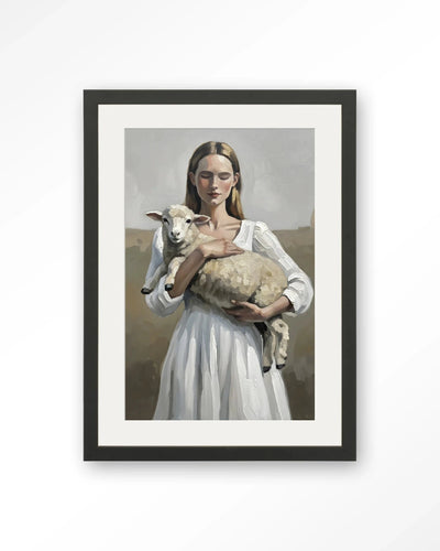 Baby Sheep - Moderne Wanddecoratie | Artprint, Glass Art, Wandkleed by Urban Cotton
