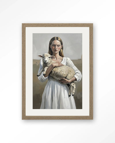 Baby Sheep - Moderne Wanddecoratie | Artprint, Glass Art, Wandkleed by Urban Cotton