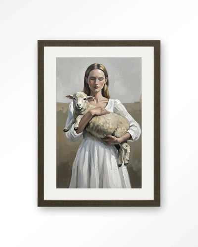 Baby Sheep - Moderne Wanddecoratie | Artprint, Glass Art, Wandkleed by Urban Cotton