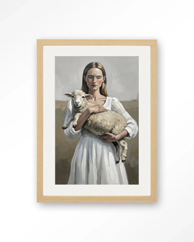 Baby Sheep - Moderne Wanddecoratie | Artprint, Glass Art, Wandkleed by Urban Cotton