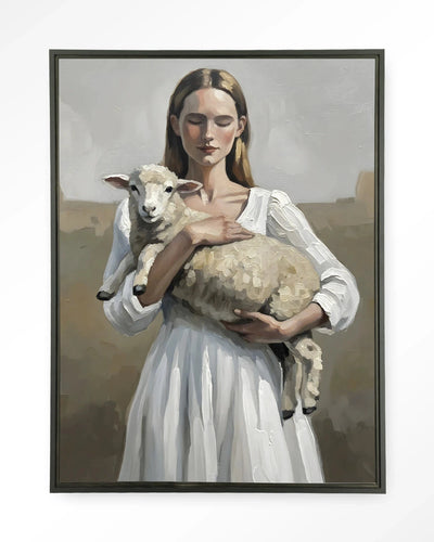 Baby Sheep - Moderne Wanddecoratie | Artprint, Glass Art, Wandkleed by Urban Cotton