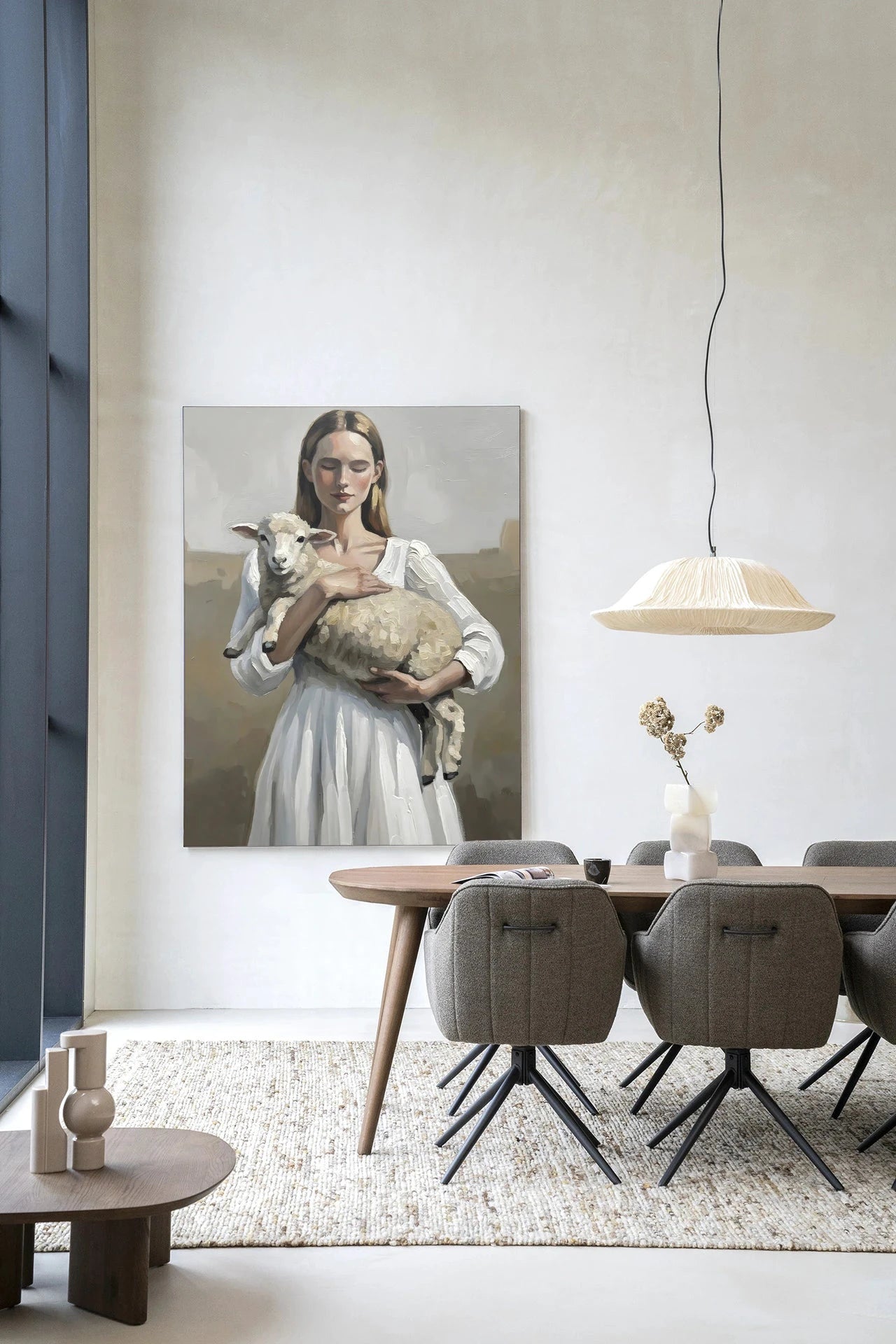 Baby Sheep - Moderne Wanddecoratie | Artprint, Glass Art, Wandkleed by Urban Cotton