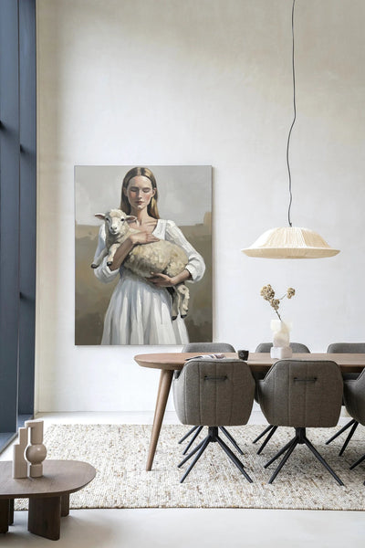 Baby Sheep - Moderne Wanddecoratie | Artprint, Glass Art, Wandkleed by Urban Cotton
