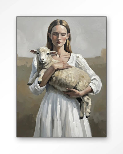 Baby Sheep - Moderne Wanddecoratie | Artprint, Glass Art, Wandkleed by Urban Cotton