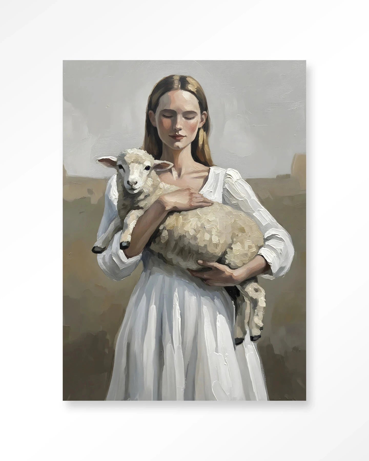 Baby Sheep - Moderne Wanddecoratie | Artprint, Glass Art, Wandkleed by Urban Cotton