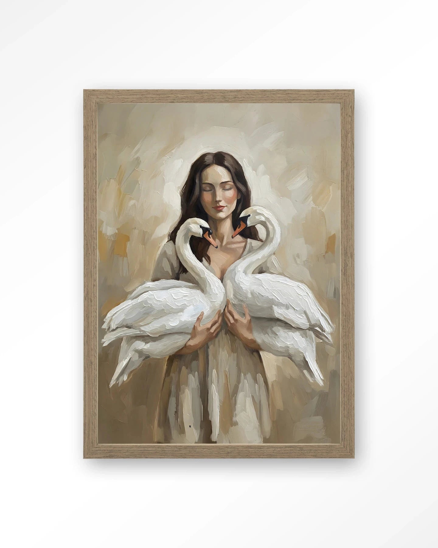 Swan Children - Moderne Wanddecoratie | Artprint, Glass Art, Wandkleed by Urban Cotton