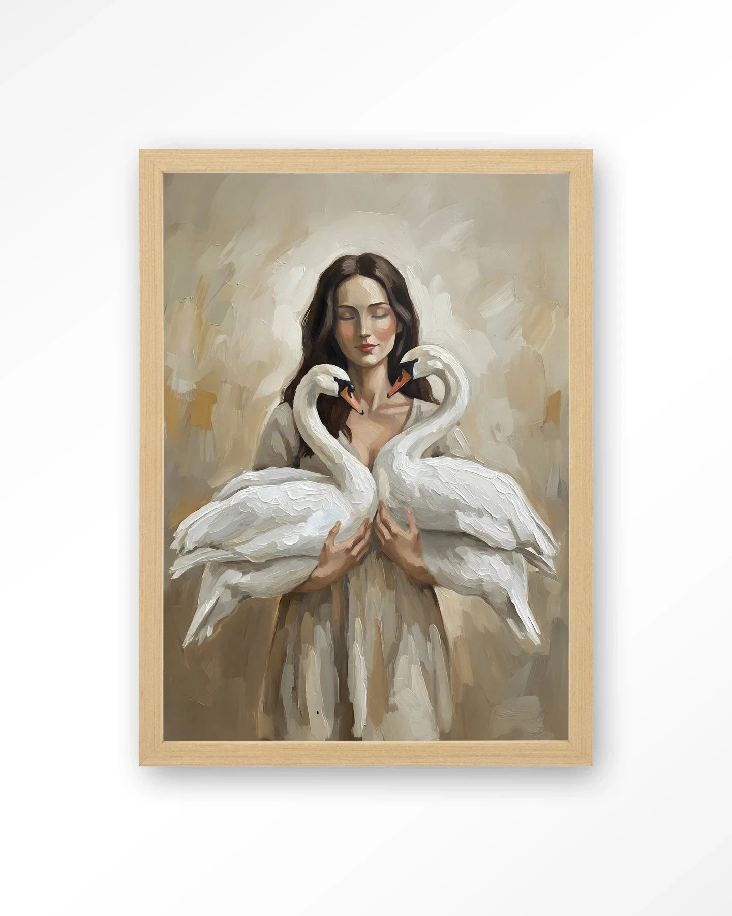 Swan Children - Moderne Wanddecoratie | Artprint, Glass Art, Wandkleed by Urban Cotton