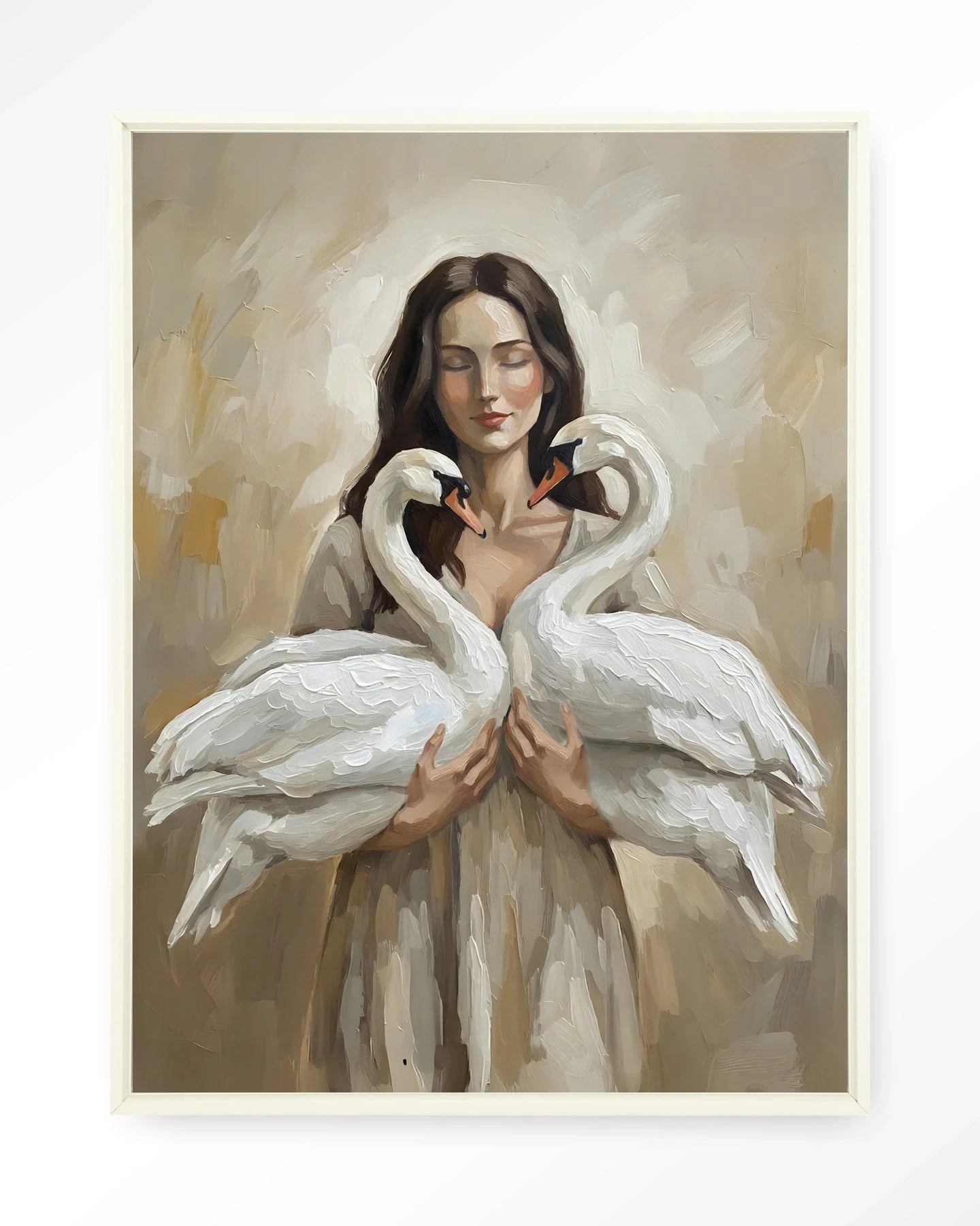 Swan Children - Moderne Wanddecoratie | Artprint, Glass Art, Wandkleed by Urban Cotton