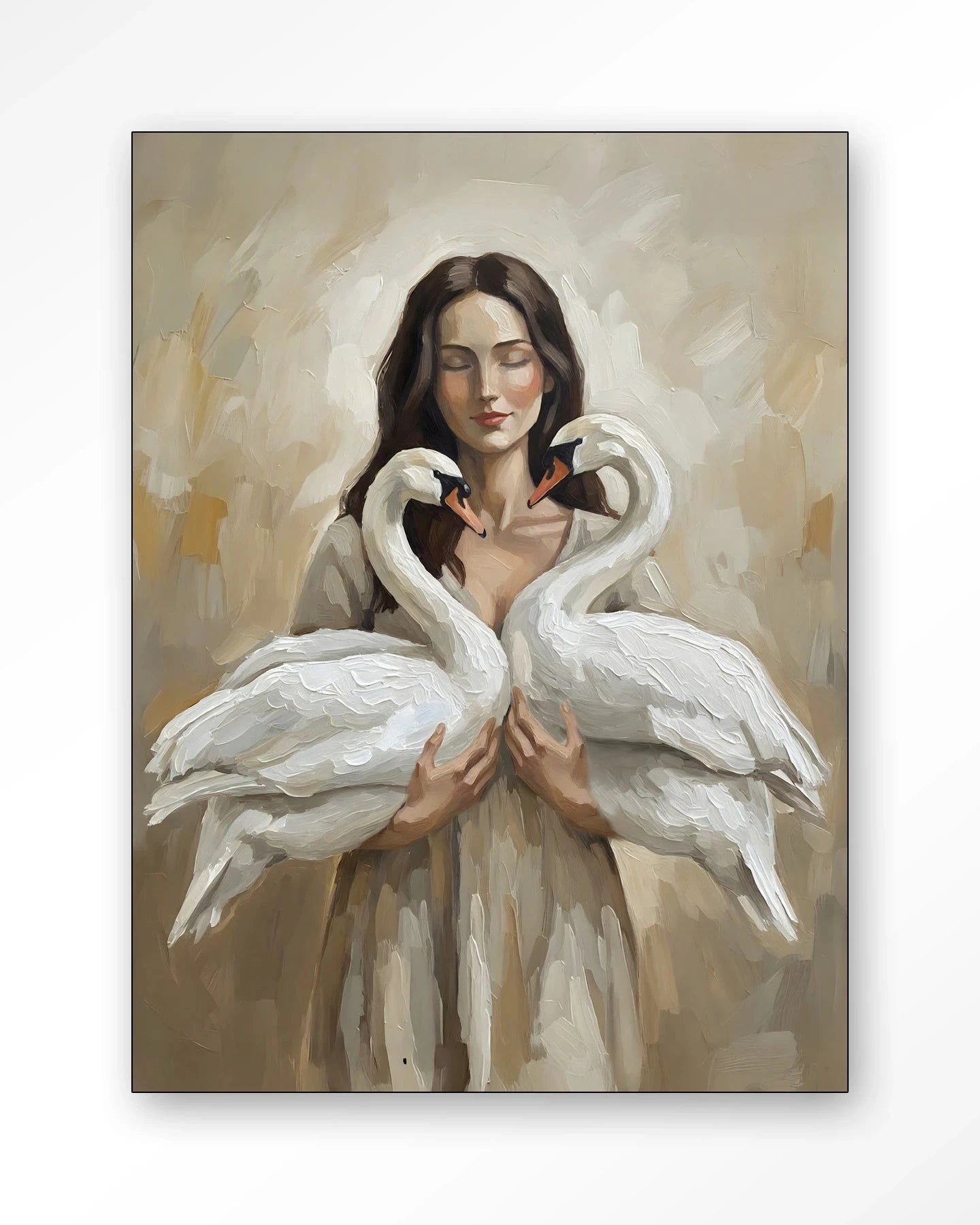 Swan Children - Moderne Wanddecoratie | Artprint, Glass Art, Wandkleed by Urban Cotton