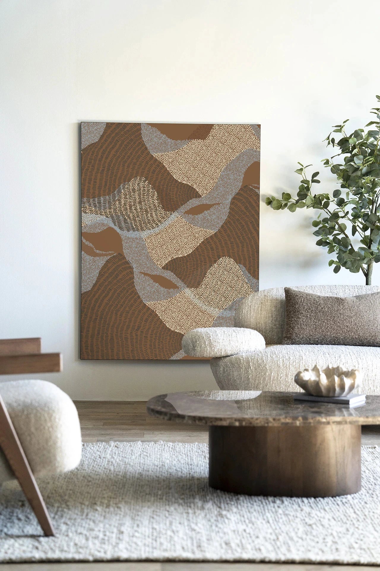 La Ondas 1 - Moderne Wanddecoratie | Artprint, Glass Art, Wandkleed by Urban Cotton