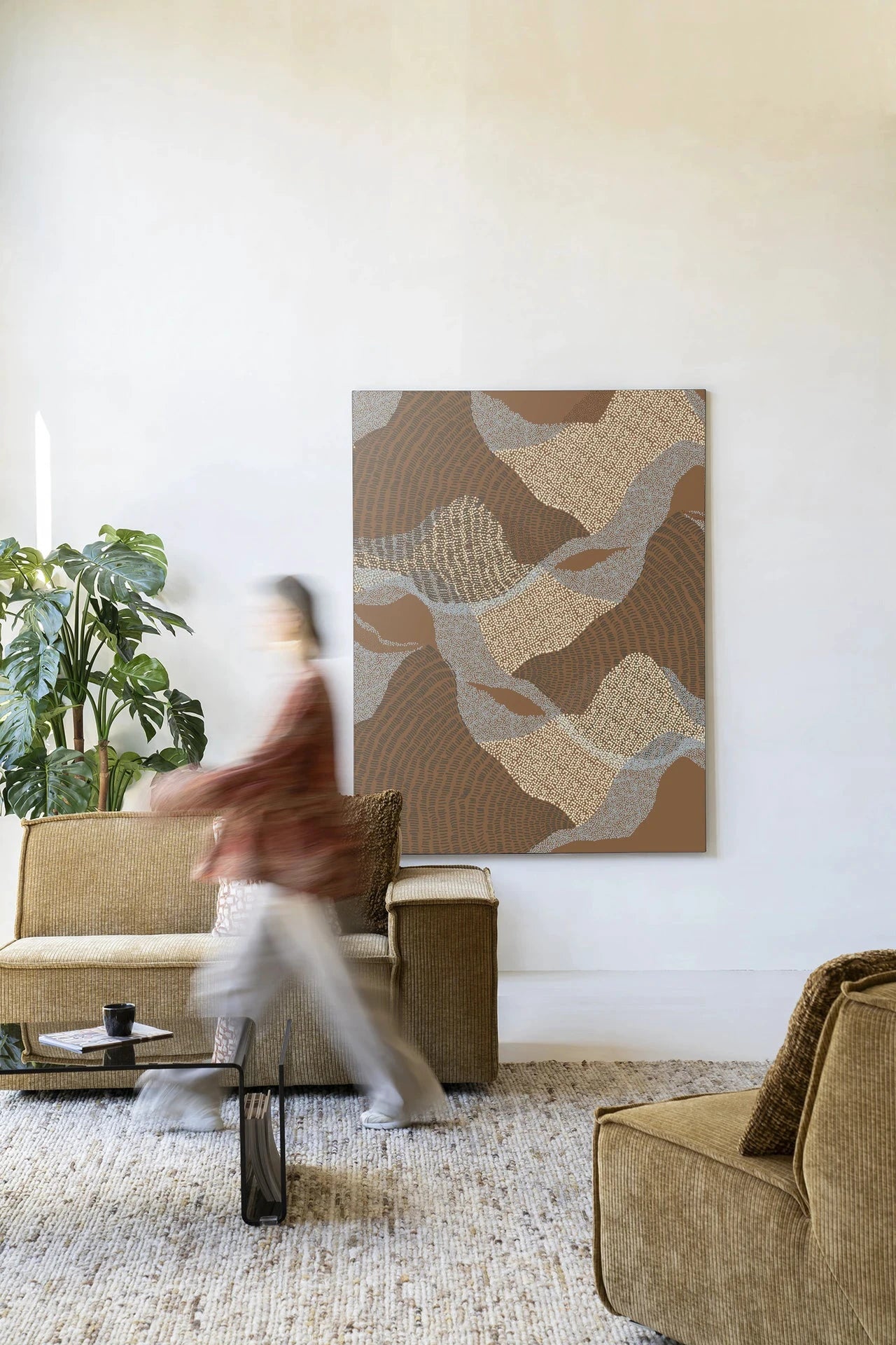 La Ondas 1 - Moderne Wanddecoratie | Artprint, Glass Art, Wandkleed by Urban Cotton