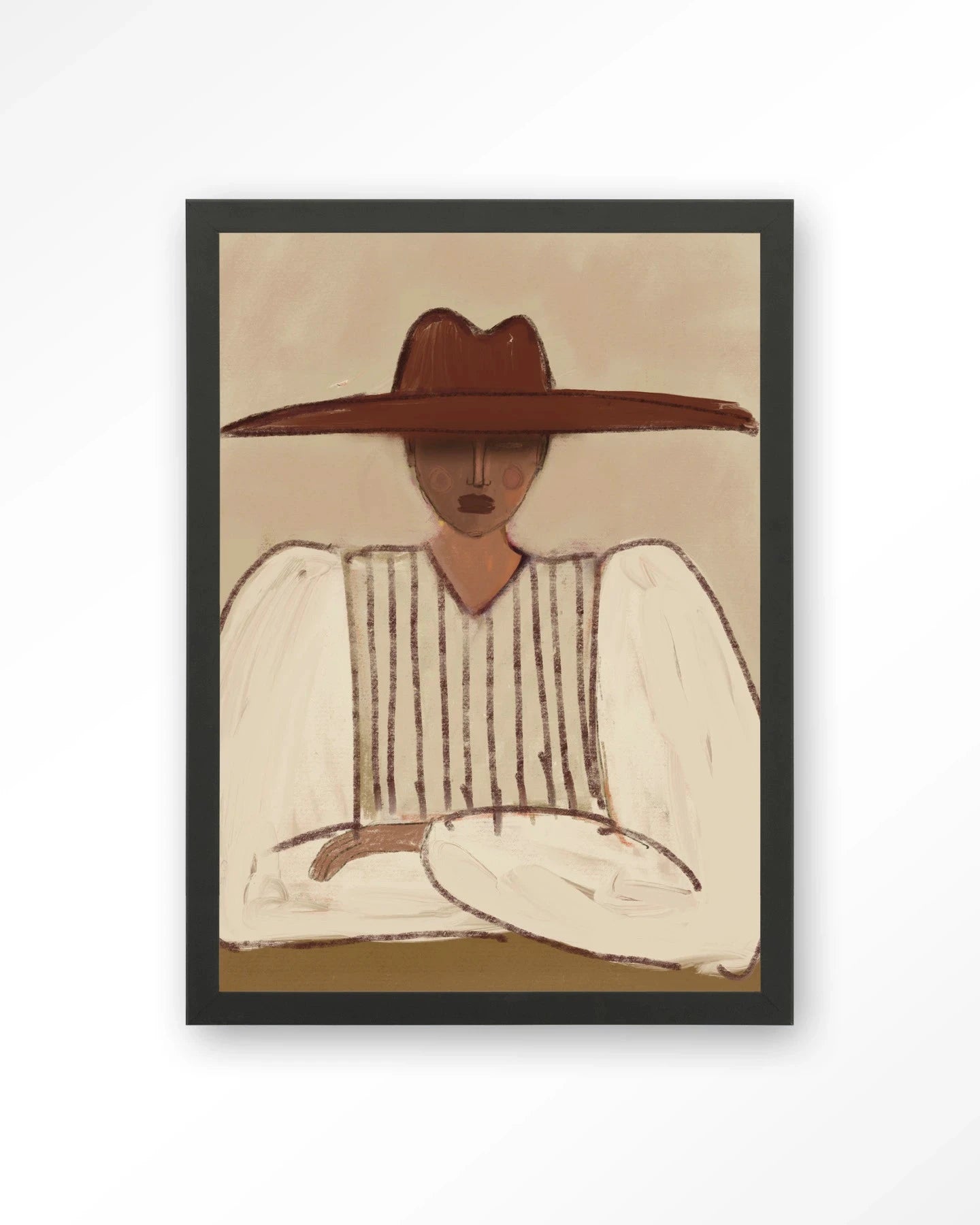 Sunhat - Moderne Wanddecoratie | Artprint, Glass Art, Wandkleed by Urban Cotton