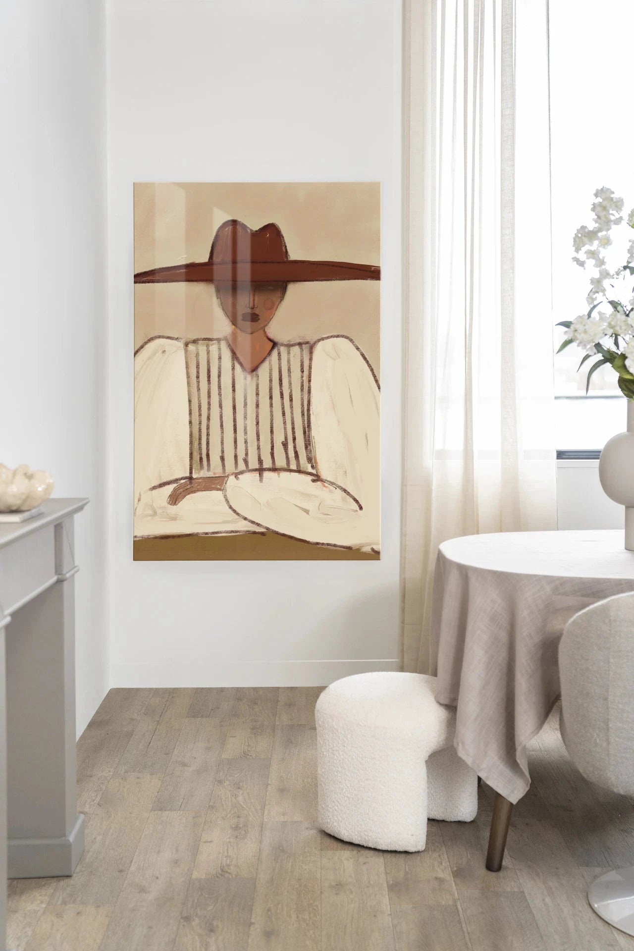 Sunhat - Moderne Wanddecoratie | Artprint, Glass Art, Wandkleed by Urban Cotton