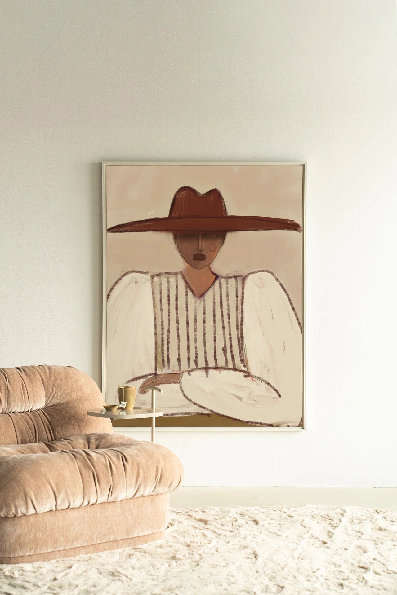 Sunhat - Moderne Wanddecoratie | Artprint, Glass Art, Wandkleed by Urban Cotton
