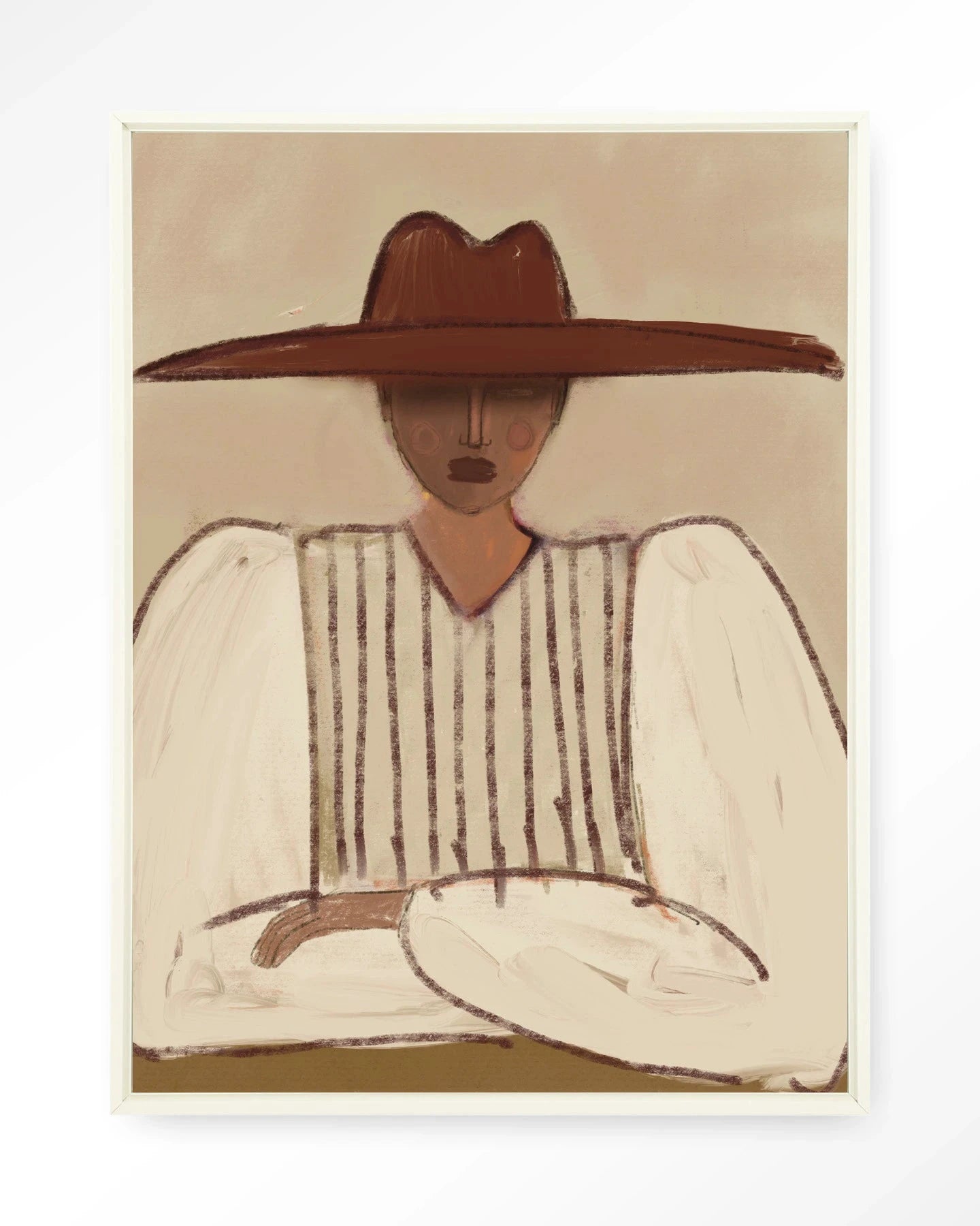 Sunhat - Moderne Wanddecoratie | Artprint, Glass Art, Wandkleed by Urban Cotton