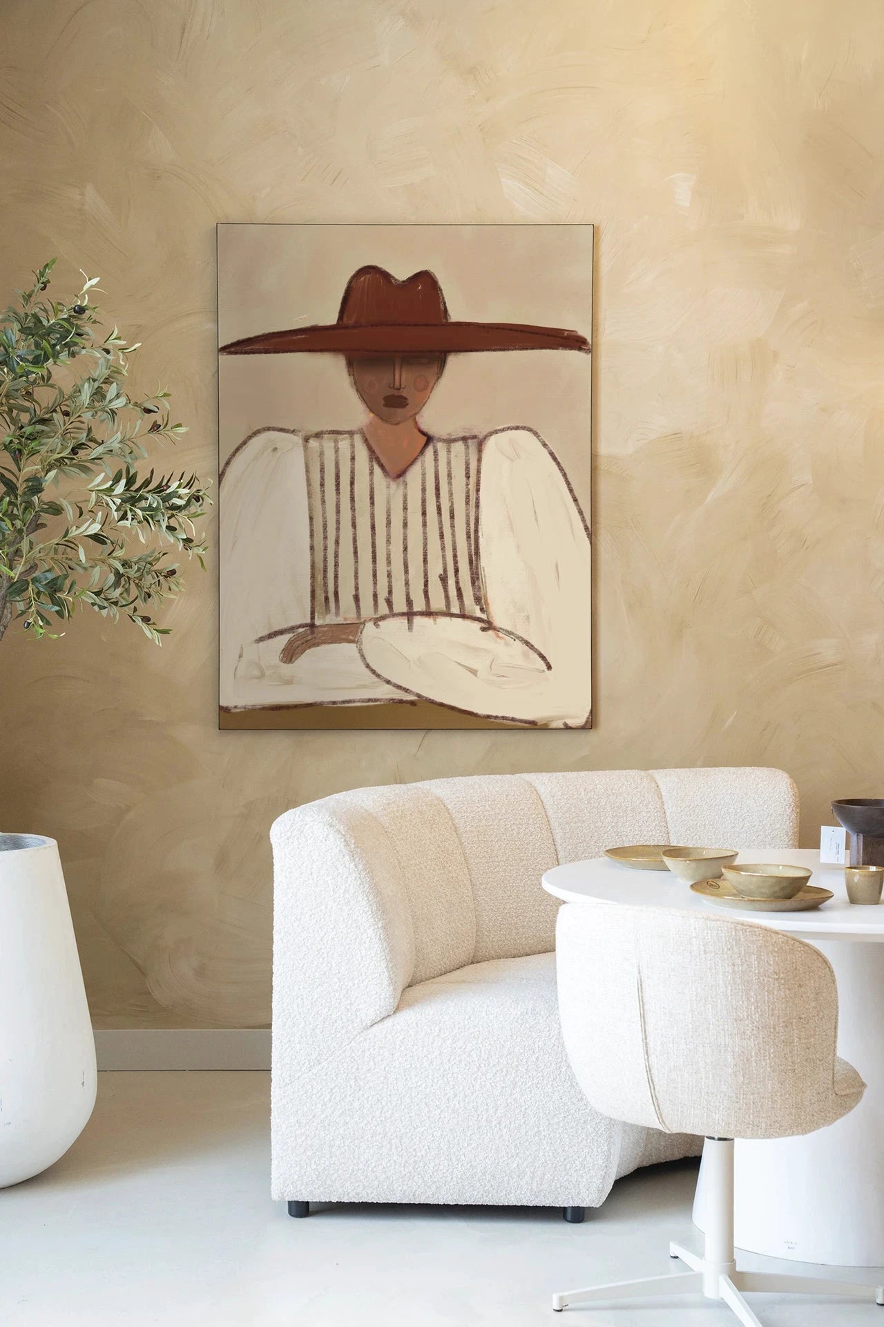 Sunhat - Moderne Wanddecoratie | Artprint, Glass Art, Wandkleed by Urban Cotton