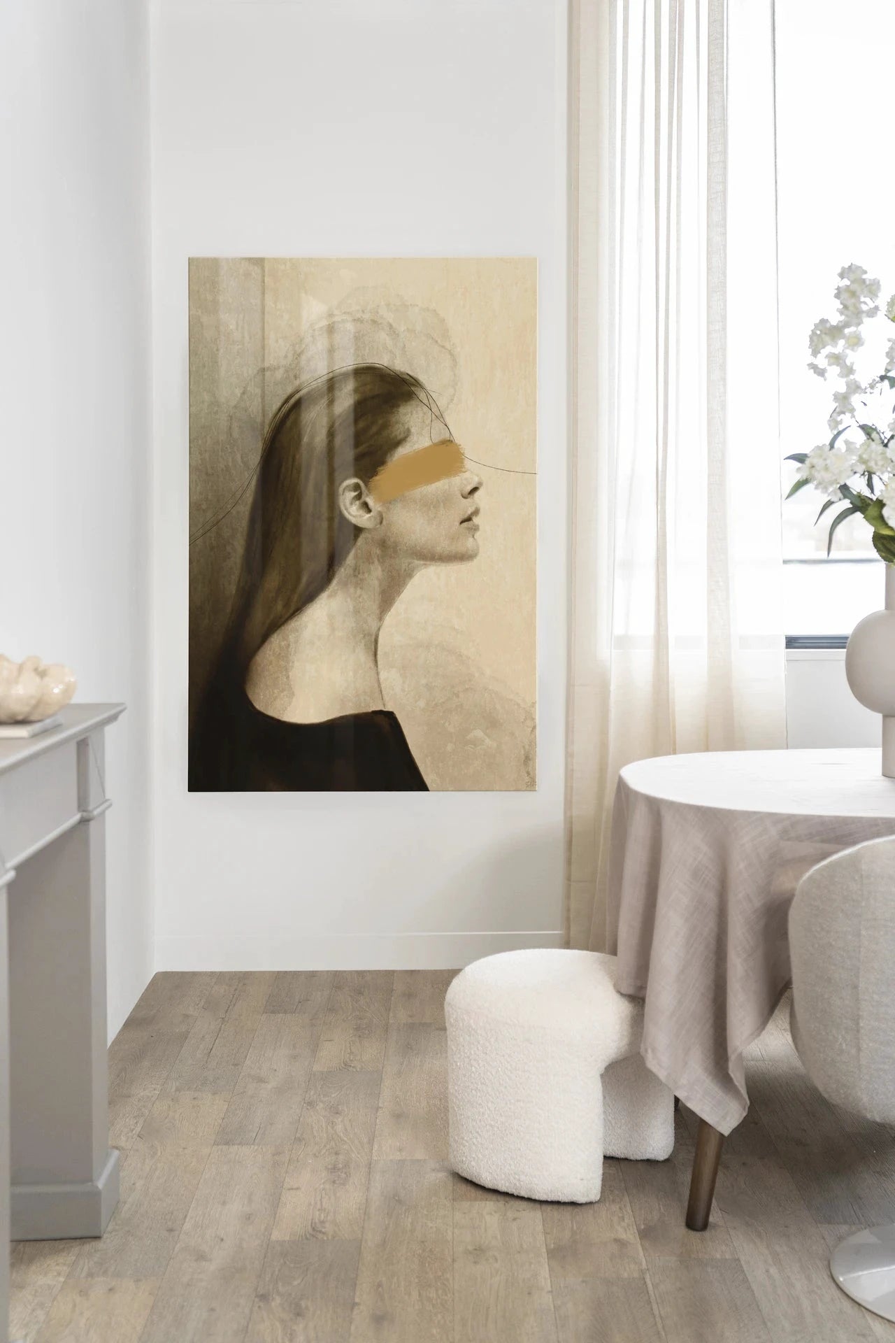 In Her Mind - Moderne Wanddecoratie | Artprint, Glass Art, Wandkleed by Urban Cotton