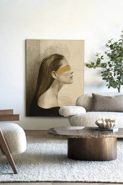 In Her Mind - Moderne Wanddecoratie | Artprint, Glass Art, Wandkleed by Urban Cotton