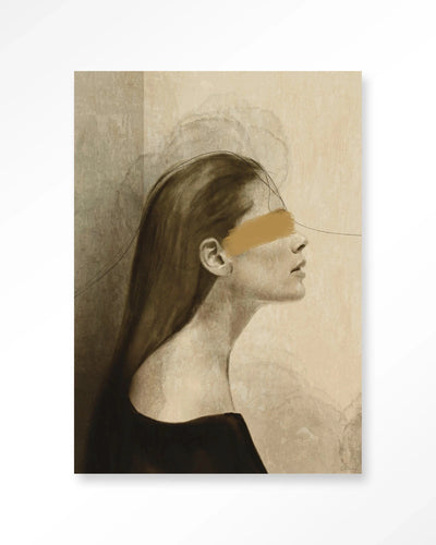 In Her Mind - Moderne Wanddecoratie | Artprint, Glass Art, Wandkleed by Urban Cotton