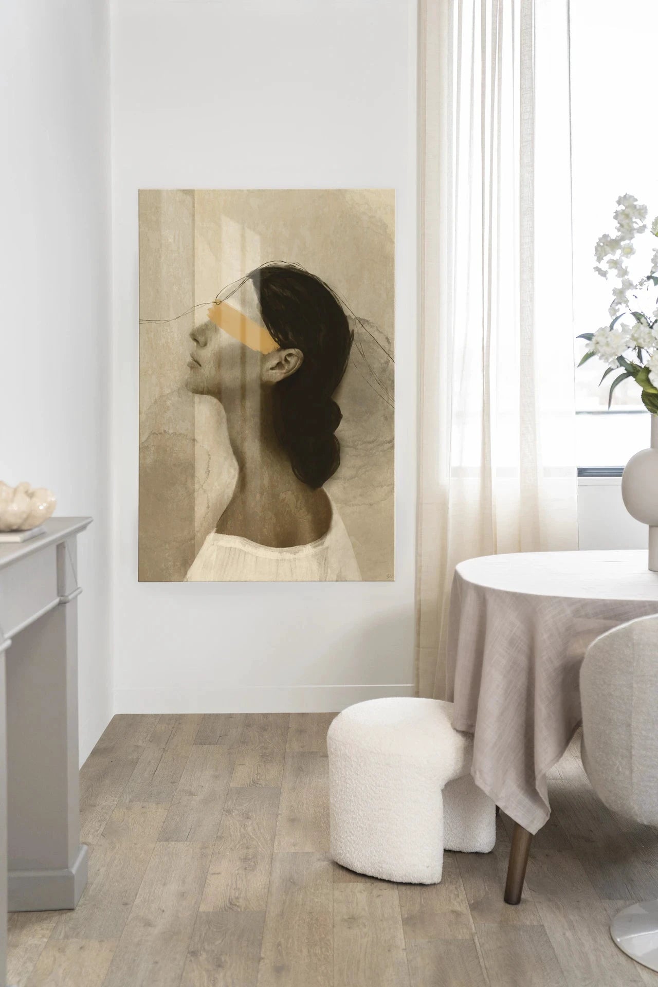 She Thinks Of You - Moderne Wanddecoratie | Artprint, Glass Art, Wandkleed by Urban Cotton