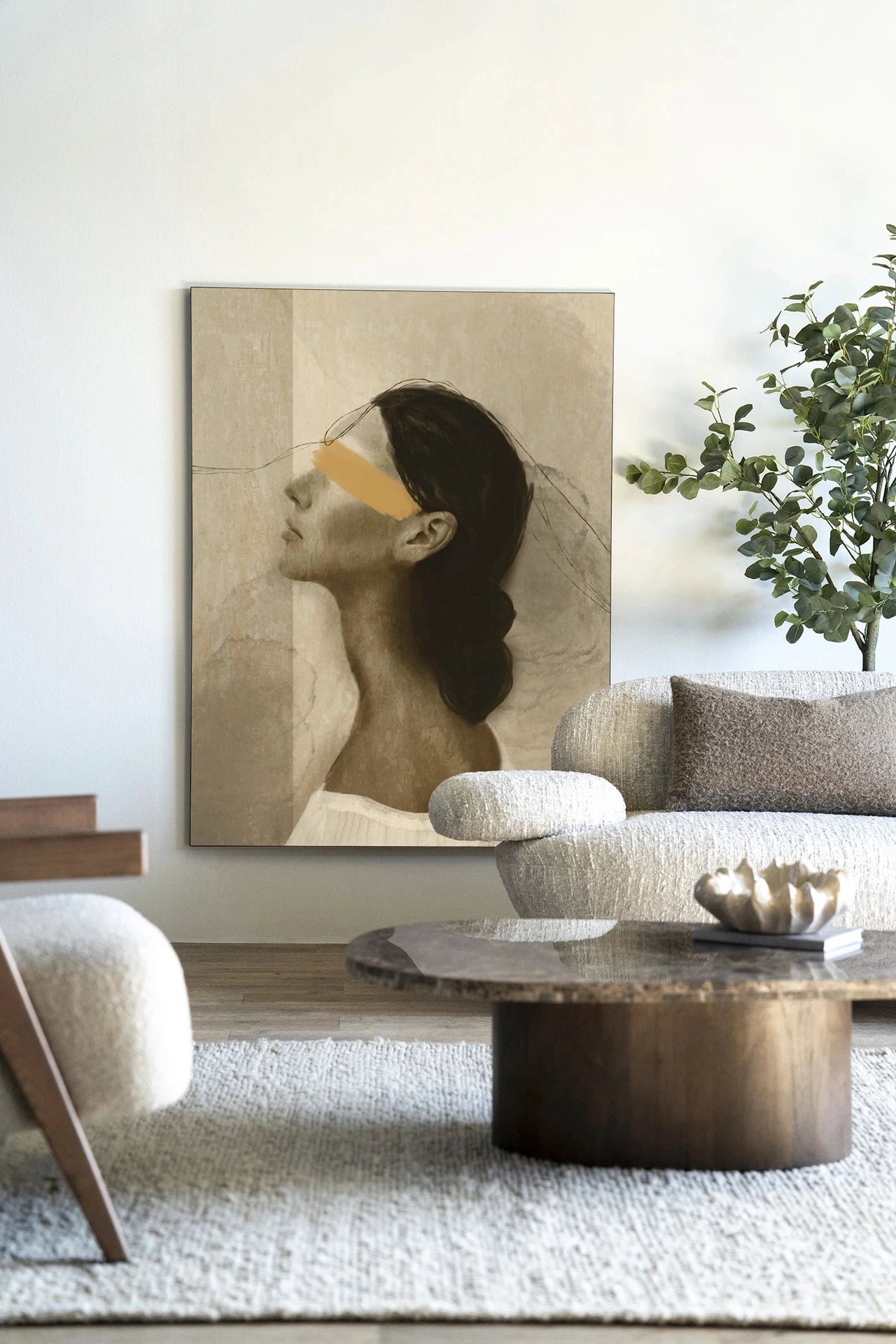 She Thinks Of You - Moderne Wanddecoratie | Artprint, Glass Art, Wandkleed by Urban Cotton
