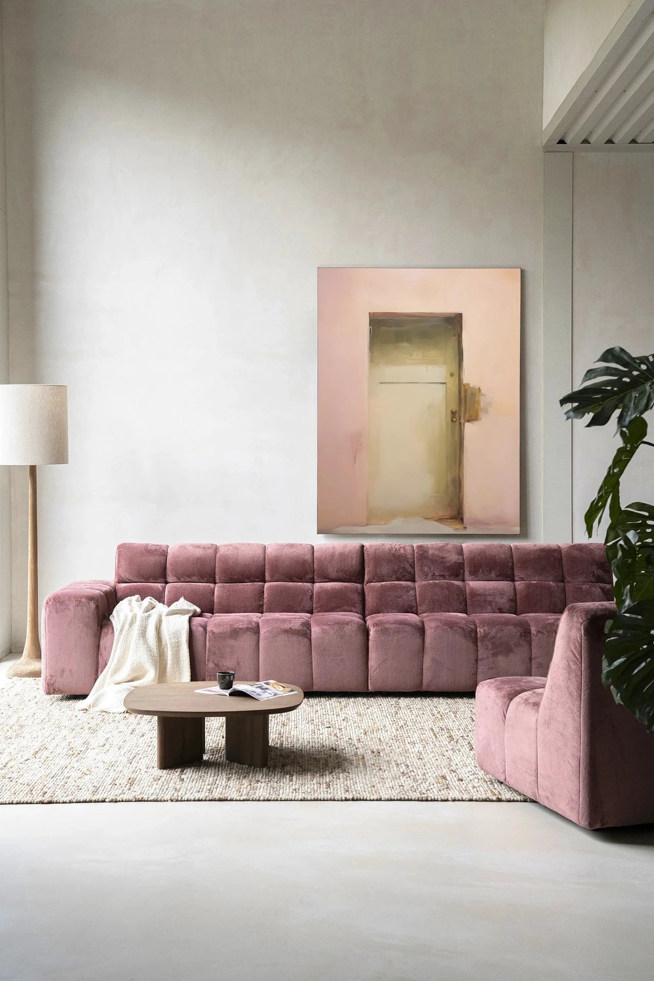 Pink Door - Moderne Wanddecoratie | Artprint, Glass Art, Wandkleed by Urban Cotton