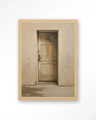 Beige Door - Moderne Wanddecoratie | Artprint, Glass Art, Wandkleed by Urban Cotton