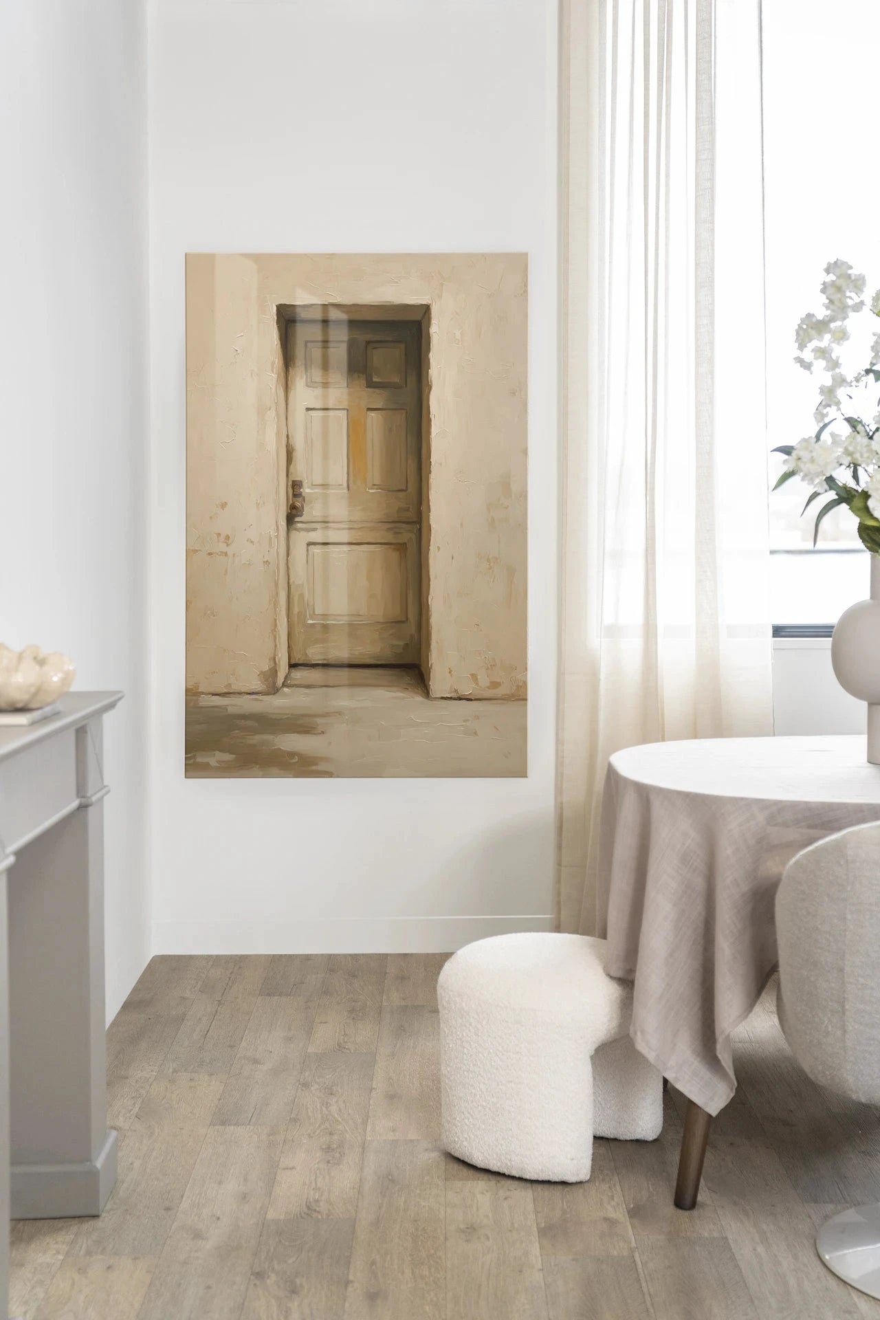 Beige Door - Moderne Wanddecoratie | Artprint, Glass Art, Wandkleed by Urban Cotton