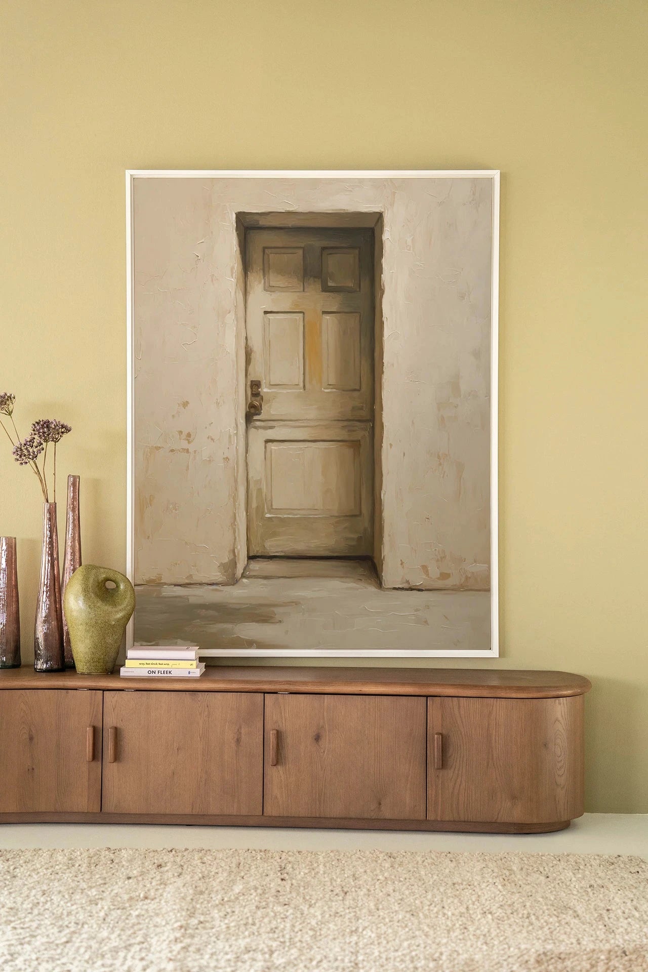 Beige Door - Moderne Wanddecoratie | Artprint, Glass Art, Wandkleed by Urban Cotton