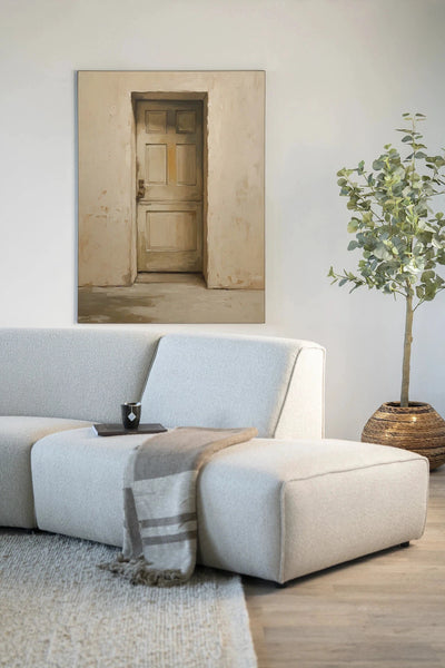 Beige Door - Moderne Wanddecoratie | Artprint, Glass Art, Wandkleed by Urban Cotton