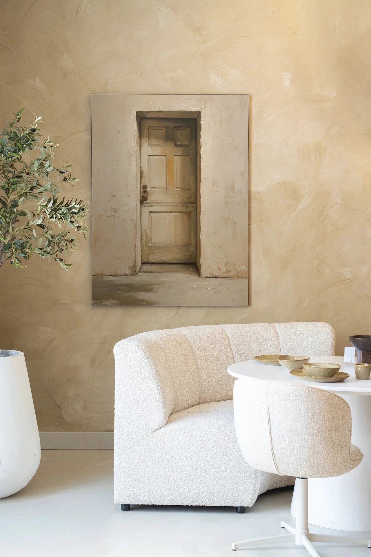Beige Door - Moderne Wanddecoratie | Artprint, Glass Art, Wandkleed by Urban Cotton