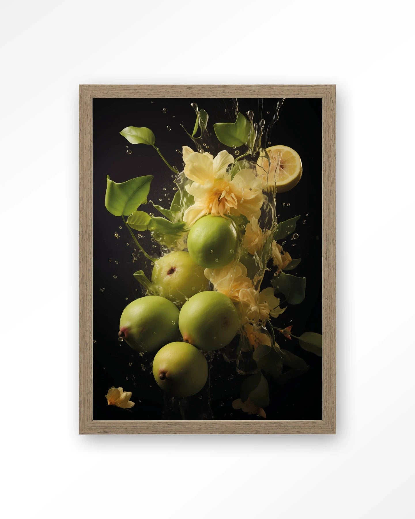 Green Fruit Explosion - Moderne Wanddecoratie | Artprint, Glass Art, Wandkleed by Urban Cotton