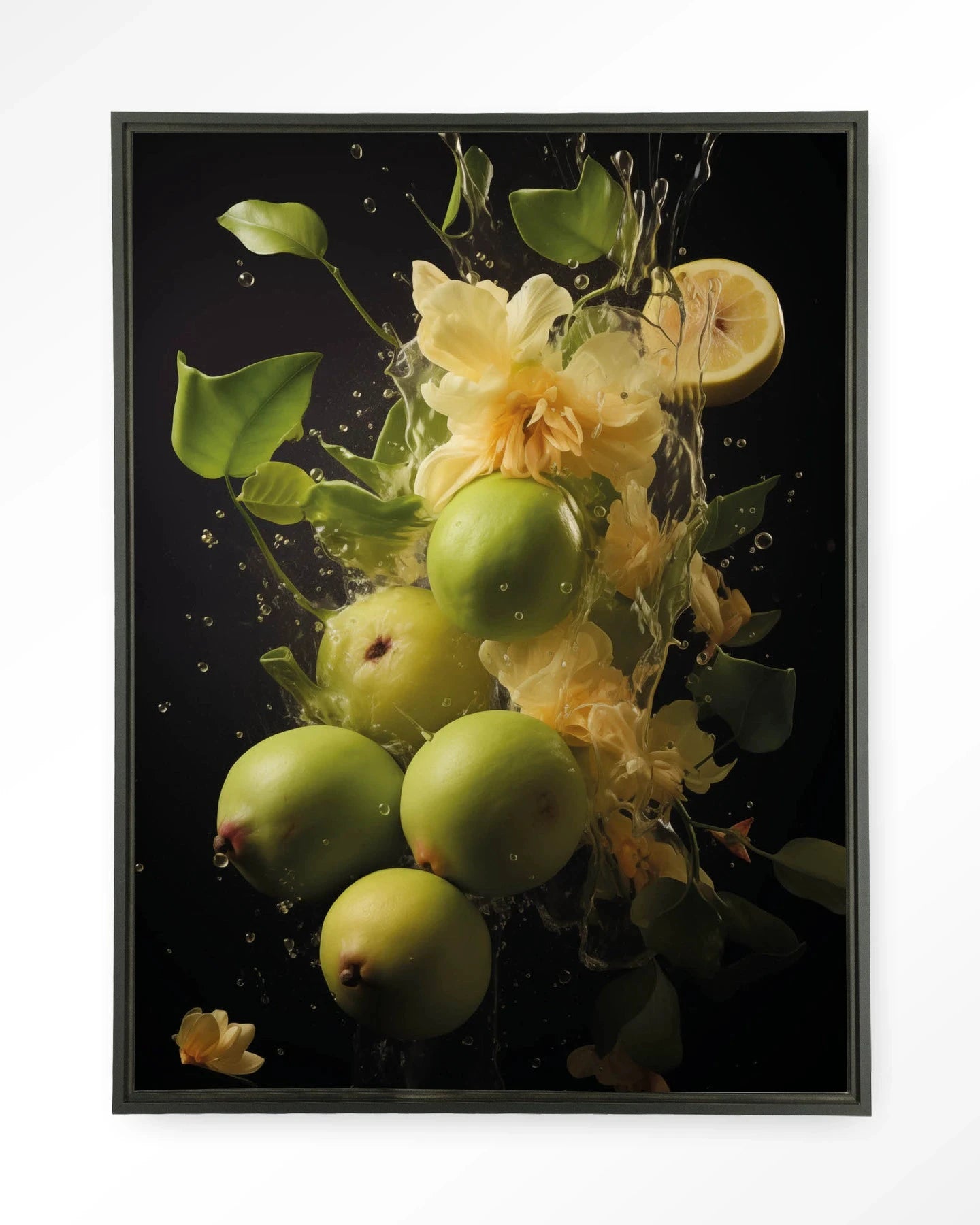 Green Fruit Explosion - Moderne Wanddecoratie | Artprint, Glass Art, Wandkleed by Urban Cotton
