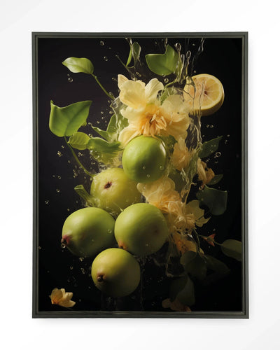 Green Fruit Explosion - Moderne Wanddecoratie | Artprint, Glass Art, Wandkleed by Urban Cotton