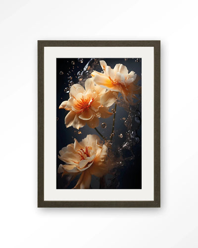 Waterflower Dark - Moderne Wanddecoratie | Artprint, Glass Art, Wandkleed by Urban Cotton
