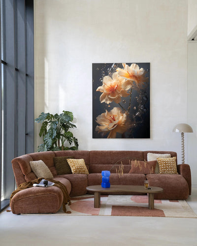Waterflower Dark - Moderne Wanddecoratie | Artprint, Glass Art, Wandkleed by Urban Cotton