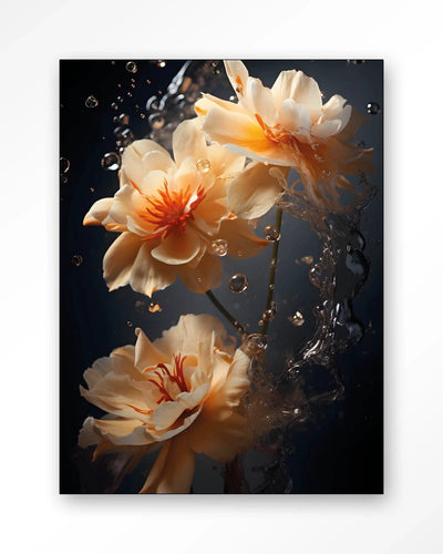 Waterflower Dark - Moderne Wanddecoratie | Artprint, Glass Art, Wandkleed by Urban Cotton