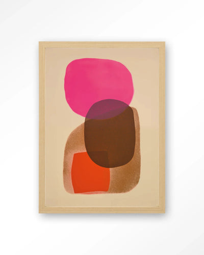 Rosy Echo - Moderne Wanddecoratie | Artprint, Glass Art, Wandkleed by Urban Cotton