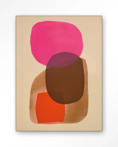 Rosy Echo - Moderne Wanddecoratie | Artprint, Glass Art, Wandkleed by Urban Cotton